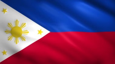Filipinler bayrağı rüzgarda hareket ediyor