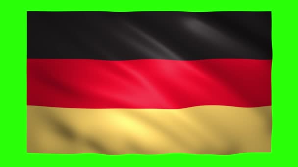 Drapeau Allemagne sur écran vert pour clé chromatique 