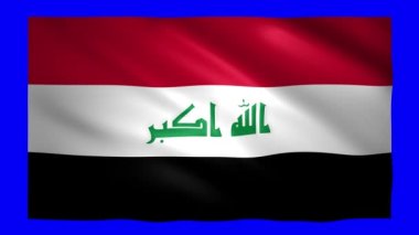 Krom anahtar için yeşil ekranda Irak bayrağı