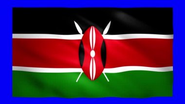 Krom anahtarı için yeşil ekranda Kenya bayrağı