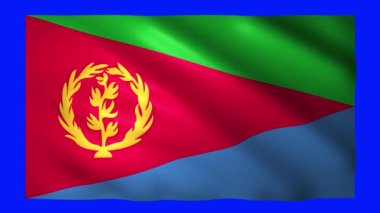 Krom anahtar için yeşil ekranda Eritre bayrağı