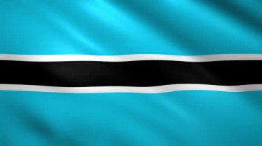 Botswana bayrağı rüzgarda dalgalanıyor