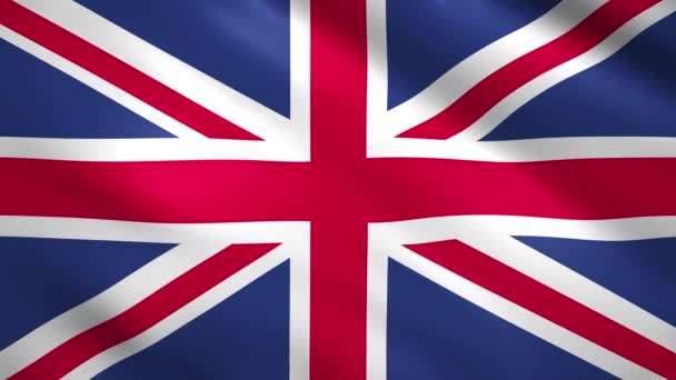 Bandeira do Reino Unido acenando ao vento — Vídeo de Stock