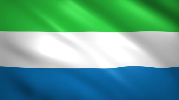 Bandiera Sierra Leone sventola nel vento — Video Stock