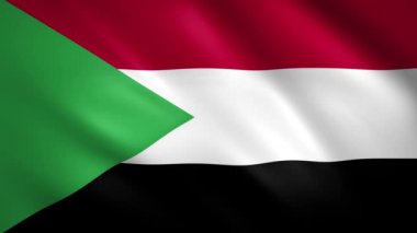 Sudan bayrağı rüzgarda dalgalanıyor