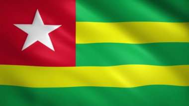 Togo bayrağı rüzgarda dalgalanıyor