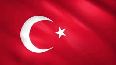 Türkiye bayrağı rüzgarda dalgalanıyor