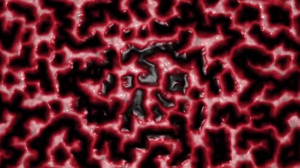 复杂红色流体的抽象纹理 — 图库视频影像