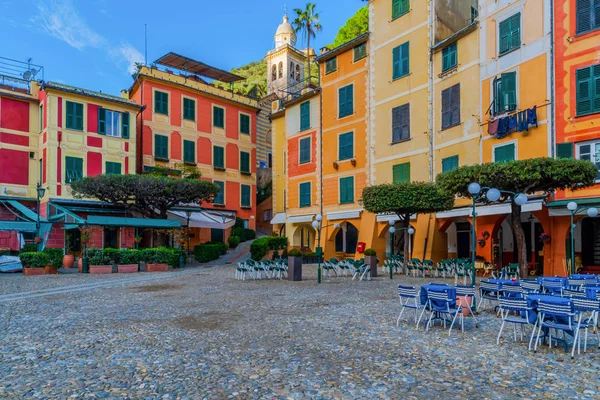 Centro Cidade Famosa Aldeia Italiana Costeira Portofino Ligúria Itália — Fotografia de Stock