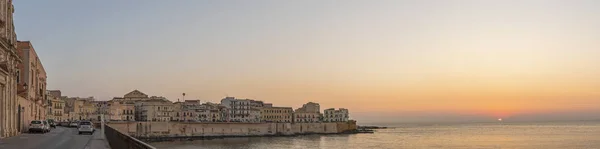 Alba Sulla Città Barocca Isola Ortigia Provincia Siracusa Sicilia — Foto Stock