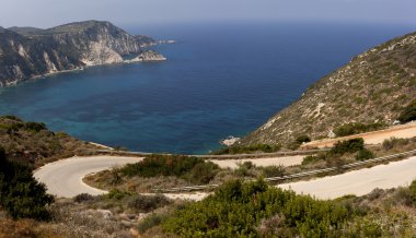Kefalonia Adası üzerinde manzara