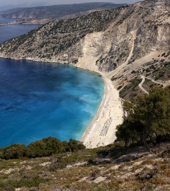 Kefalonia Adası üzerinde manzara