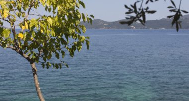 Kefalonia Adası üzerinde manzara