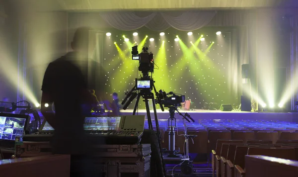 Tv camera in a concert hall — Stock Photo, Image