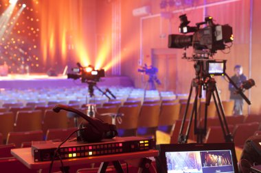 TV kamera bir konser salonu