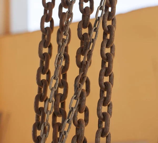 Steel chain, close up — Stock Photo, Image