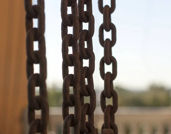 Steel chain, close up — Stock Photo, Image