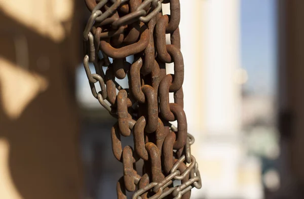 Steel chain, close up — Stock Photo, Image