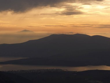 Antik Yunan arkeolojik Delphi, orta Yunanistan.