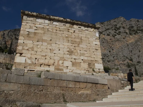 Antik Yunan arkeolojik Delphi, orta Yunanistan. — Stok fotoğraf