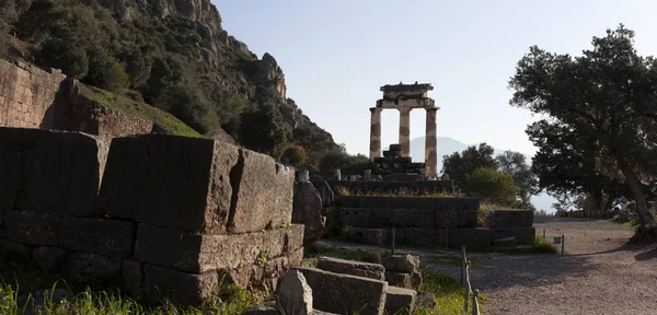 Altgriechische archäologische Stätte von Delphi, Zentralgriechenland. — Stockfoto