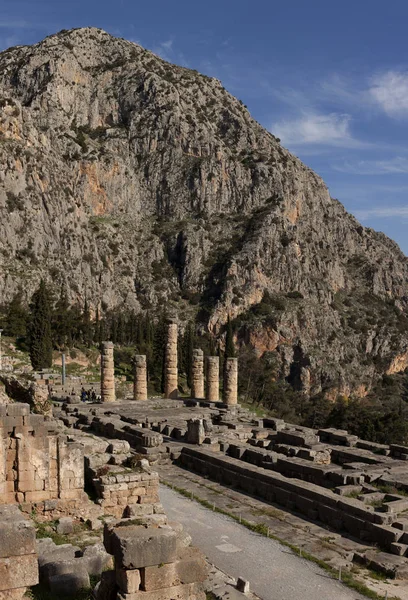 Antika grekiska arkeologiska platsen Delfi, centrala Grekland. — Stockfoto