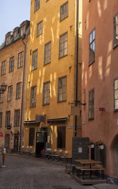 Stockolm. Şehir manzarası. Old Town. İsveç.