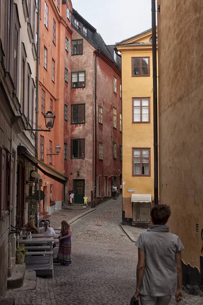 Stockolm. Şehir manzarası. Old Town. İsveç. — Stok fotoğraf