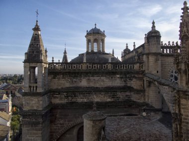 Seville, tarihi kent merkezine, tarihi binalar. İspanya.