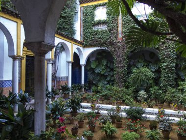 Seville, tarihi kent merkezine, tarihi binalar. İspanya.