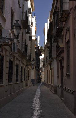 Seville, tarihi kent merkezine, tarihi binalar. İspanya.