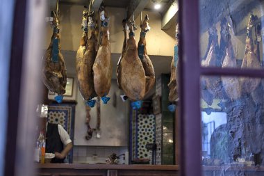 Seville, tarihi kent merkezine, tarihi binalar. İspanya.