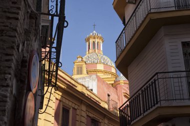 Seville, tarihi kent merkezine, tarihi binalar. İspanya.