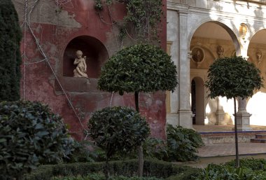 Seville, tarihi kent merkezine, tarihi binalar. İspanya.