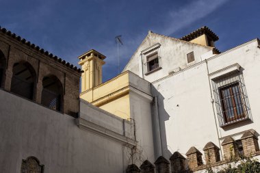 Seville, tarihi kent merkezine, tarihi binalar. İspanya.