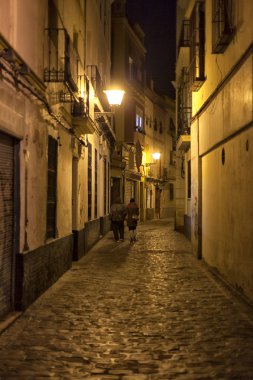 Seville, tarihi kent merkezine, tarihi binalar. İspanya.