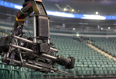 TV kamera bir konser hal. Profesyonel dijital video kamera.
