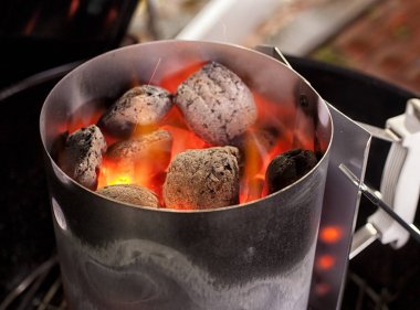 Alev boş sıcak kömür Barbekü Izgara.