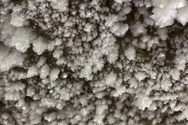 Cristalli di gelo Hoar di superficie . — Foto Stock