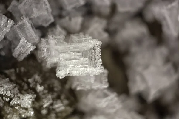 Cristalli di gelo Hoar di superficie . — Foto Stock