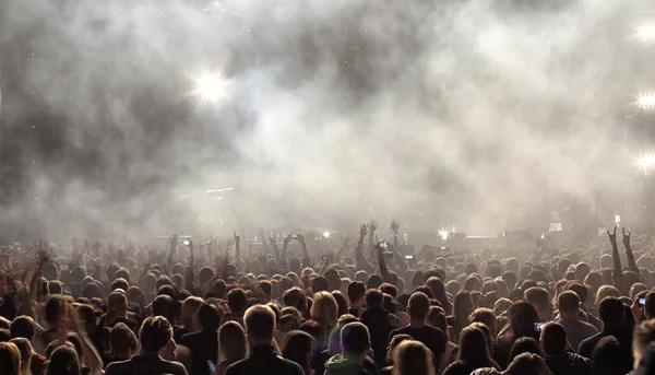 Una multitud de personas en un concierto . — Foto de Stock