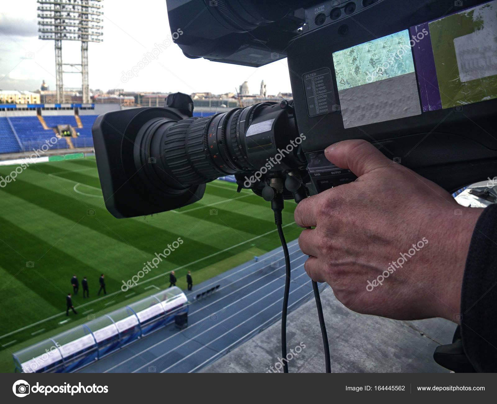 TV at the soccer — Stock Photo © maxcam #164445562