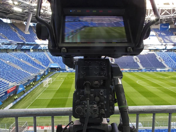 TV al calcio — Foto Stock