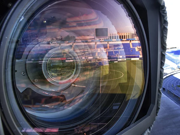 TV at the soccer — Stock Photo, Image