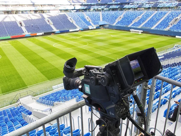 TV al calcio — Foto Stock