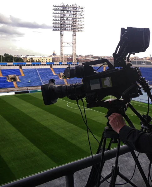 TV en el fútbol — Foto de Stock