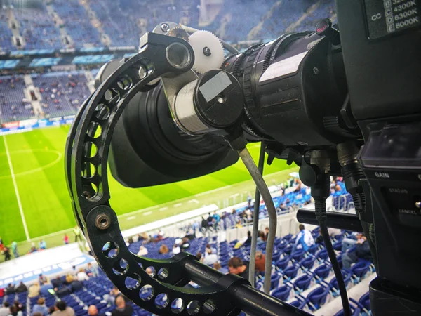 Caméra de télévision dans le football — Photo
