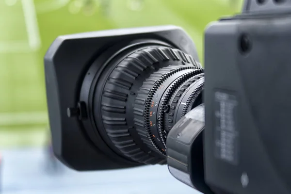 Tv camera in the football — Stock Photo, Image