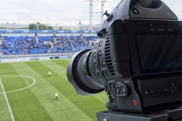 Tv camera in the football — Stock Photo, Image