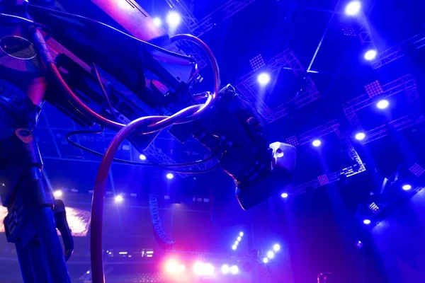 TV camera in a concert hal . — стоковое фото